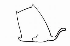 小猫钓鱼简单画法